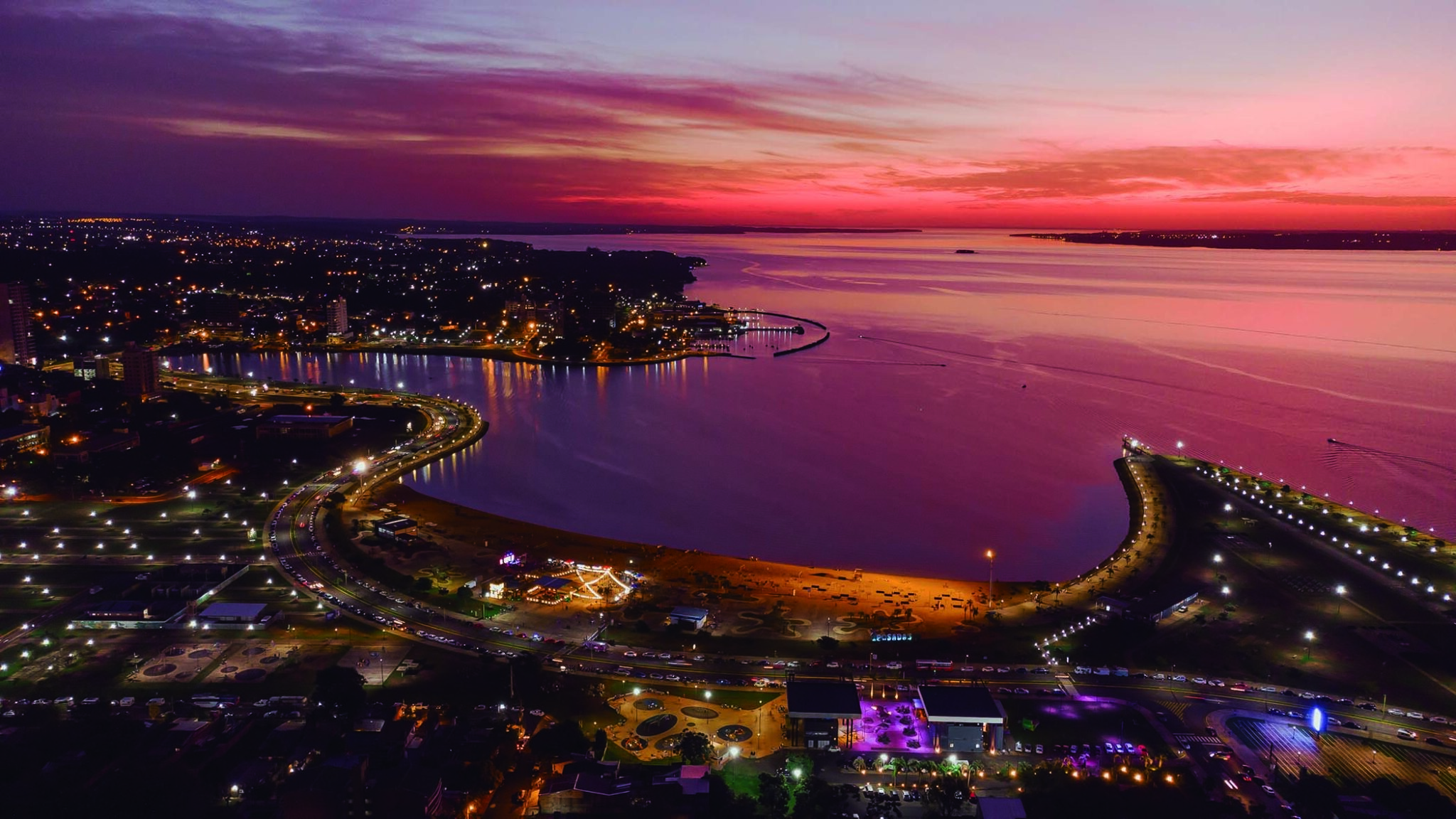 Costanera, atardecer, drone (1)